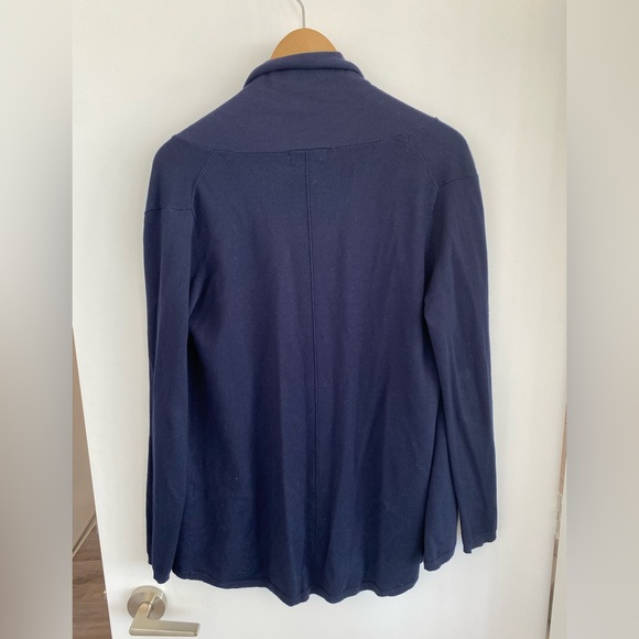 Zara Knit Open Front Navy Cardigan - Picture 4 of 5